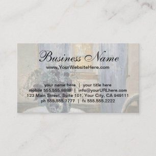 Blue Clematis in the Artist's Studio, Anna Ancher Business Card