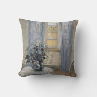 Blue Clematis in the Artist's Studio, Anna Ancher Cushion