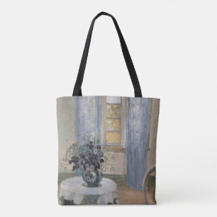 Blue Clematis in the Artist's Studio, Anna Ancher Tote Bag