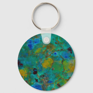 Blue Cliff Chrysocolla Key Ring