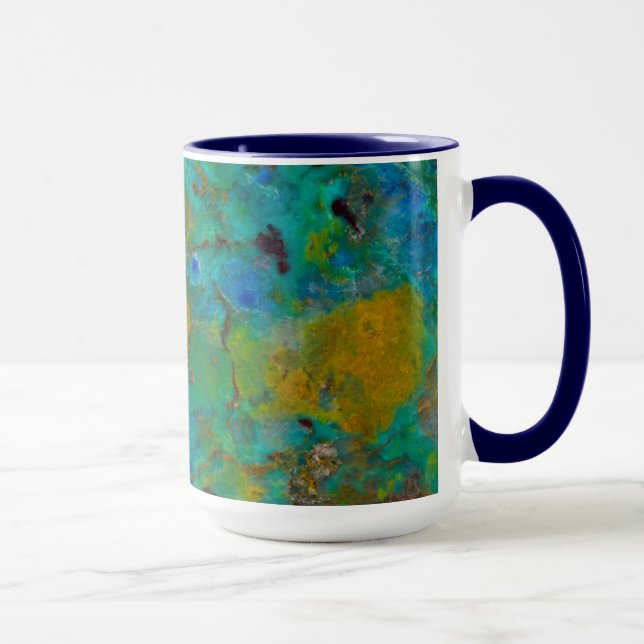 Blue Cliff Chrysocolla Mug (Right)
