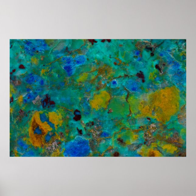 Blue Cliff Chrysocolla Poster (Front)