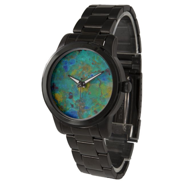 Blue Cliff Chrysocolla Watch (Angled)