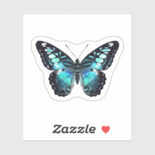 Blue Clipper Butterfly Sticker   Watercolor