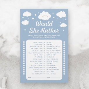  Blue Cloud 9 Baby Shower Game Would She Rather