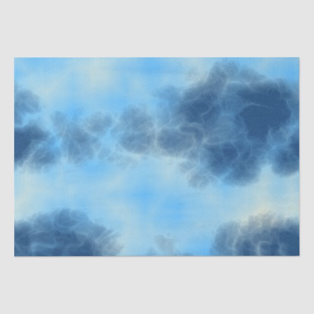 Blue Cloud art  Tissue Paper (Front)