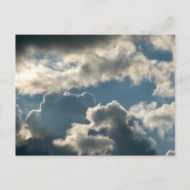blue clouded sky storm florida weather postcard (Front)