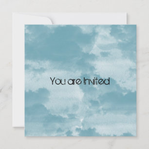 Blue Clouds Baby Shower Invitation