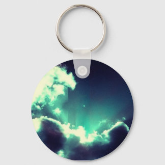 Blue clouds key ring