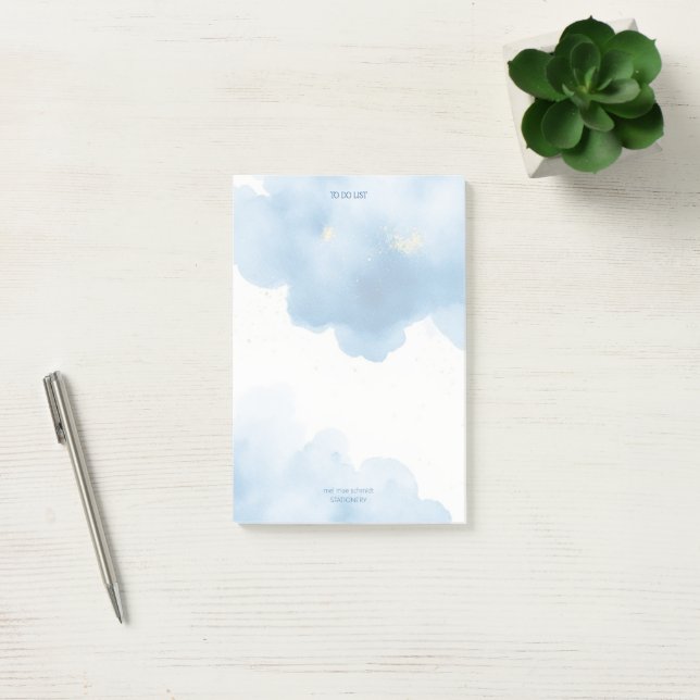 Blue Clouds Notepad To Do List (Office)