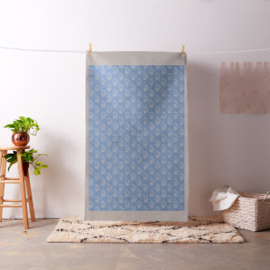 Blue Clouds Swirled Fabric