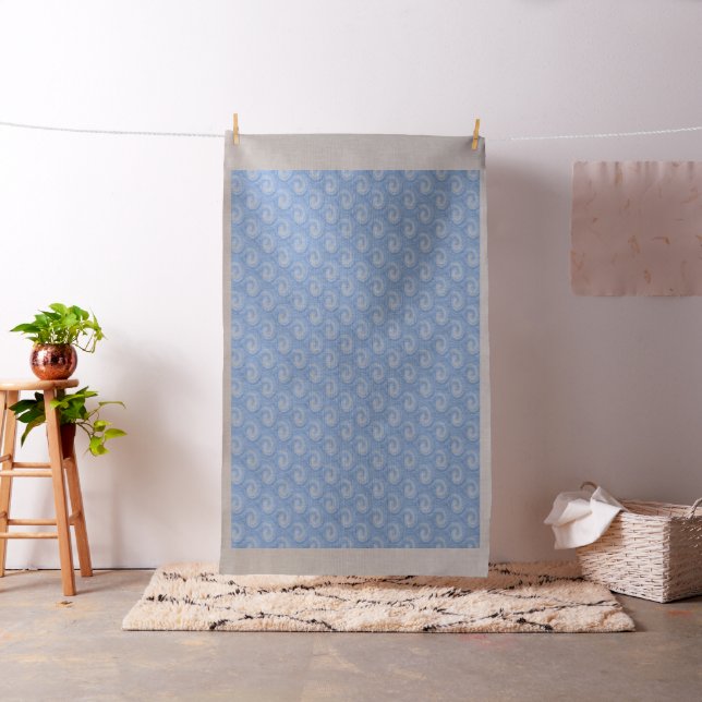 Blue Clouds Swirled Fabric (In Situ)
