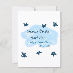 Blue clouds twinkle Twinkle Little Star baby showe Postcard
