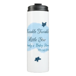 Blue clouds twinkle Twinkle Little Star baby showe Thermal Tumbler