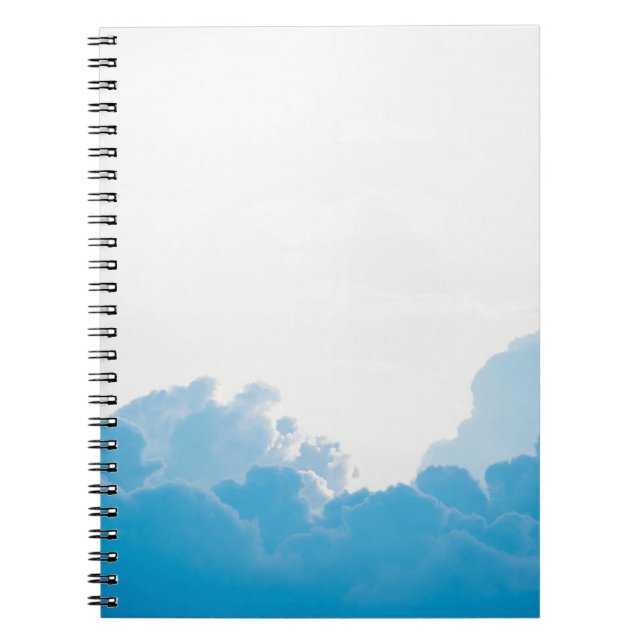 BLUE CLOUDS UNDER WHITE SKY NOTEBOOK (Front)