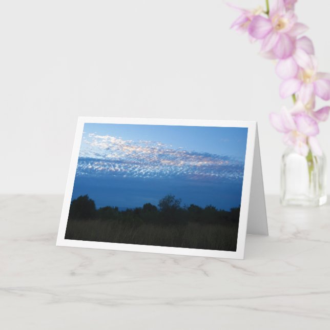Blue Cloudscape Card (Orchid)