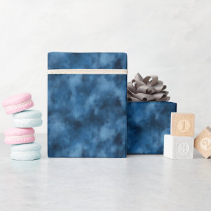 Blue Cloudy Abstract Wrapping Paper