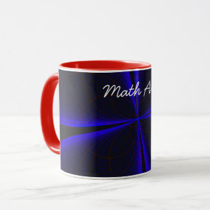 Blue Clover Leaf Geometric Math Art Coffee Mug