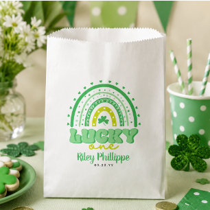 Blue Clover & Rainbow Lucky One First Birthday Favour Bags