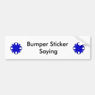 Blue Clover Ribbon by Kenneth Yoncich Bumper Sticker