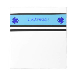 Blue Clover Ribbon by Kenneth Yoncich Notepad