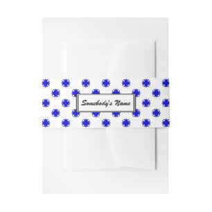 Blue Clover Ribbon (Pers) by Kenneth Yoncich Invitation Belly Band