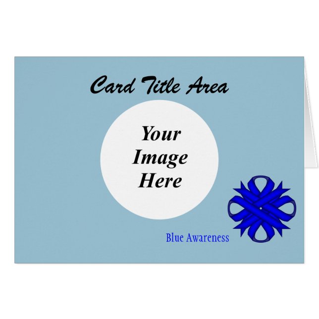 Blue Clover Ribbon Template by Kenneth Yoncich (Front Horizontal)