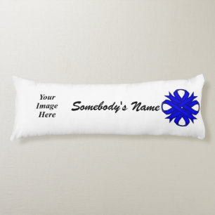 Blue Clover Ribbon Template by Kenneth Yoncich Body Cushion