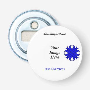 Blue Clover Ribbon Template by Kenneth Yoncich Bottle Opener