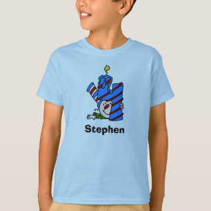 Blue Clown 4th Birthday T-shirt