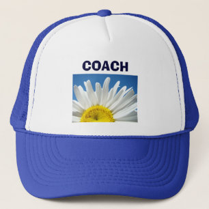 Blue Coach sports hats White Daisy Flower School