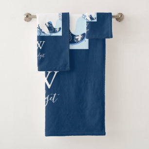blue coastal cowgirl bath towel set