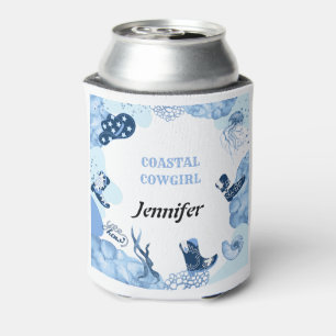 blue coastal cowgirl can cooler