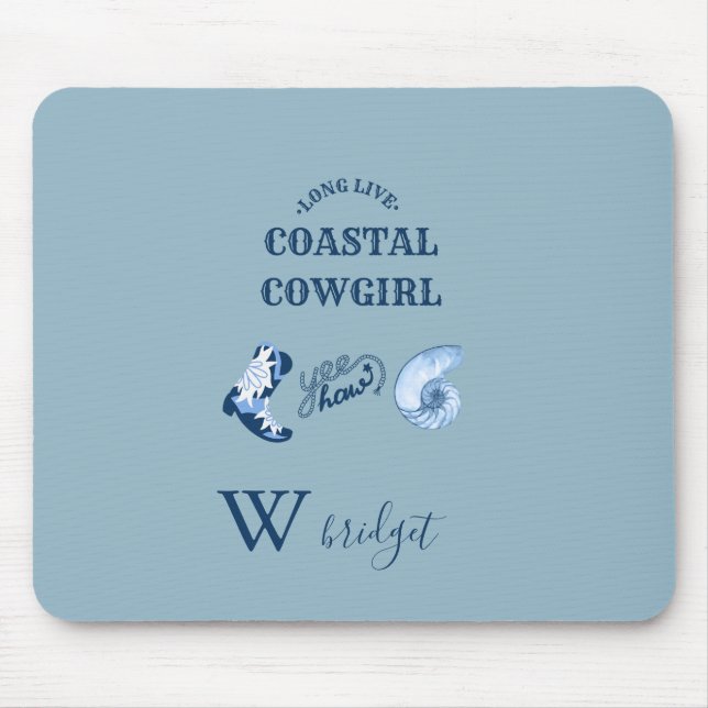 blue coastal cowgirl  mouse mat (Front)
