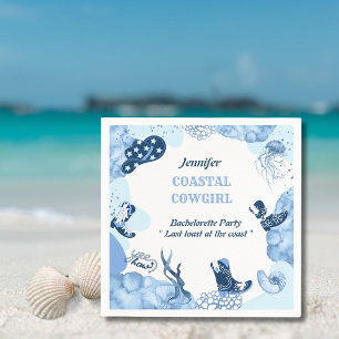 blue coastal cowgirl napkin
