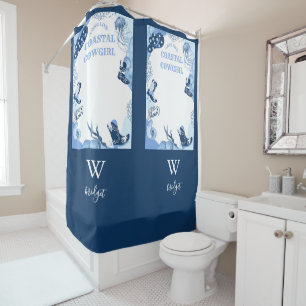 blue coastal cowgirl shower curtain