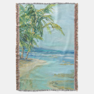 Blue Coastal Lagoon Throw Blanket
