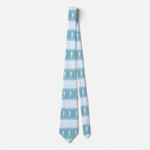 Blue Coastal Seahorses Stripes Tie