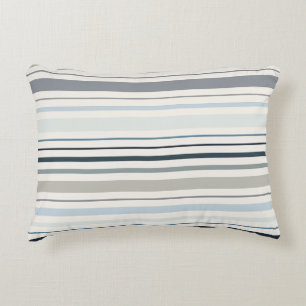 Blue Coastal Stripes Decorative Cushion