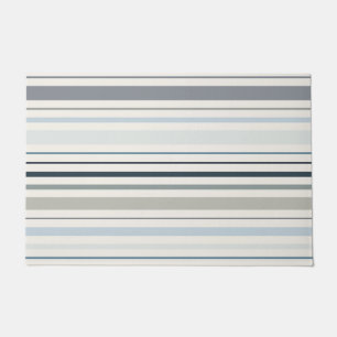 Blue Coastal Stripes Doormat
