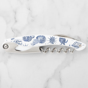 Blue Coastal Wedding Corkscrew