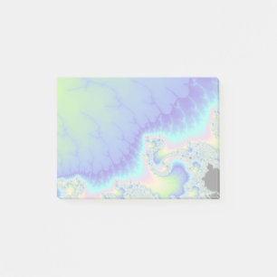 Blue Coastline Fractal Post-it Notes