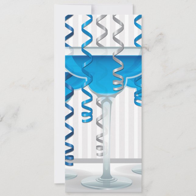 Blue cocktail and ribbon (Front)