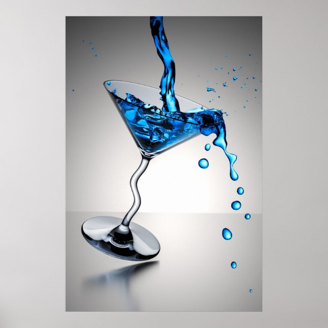blue cocktail poster (Front)
