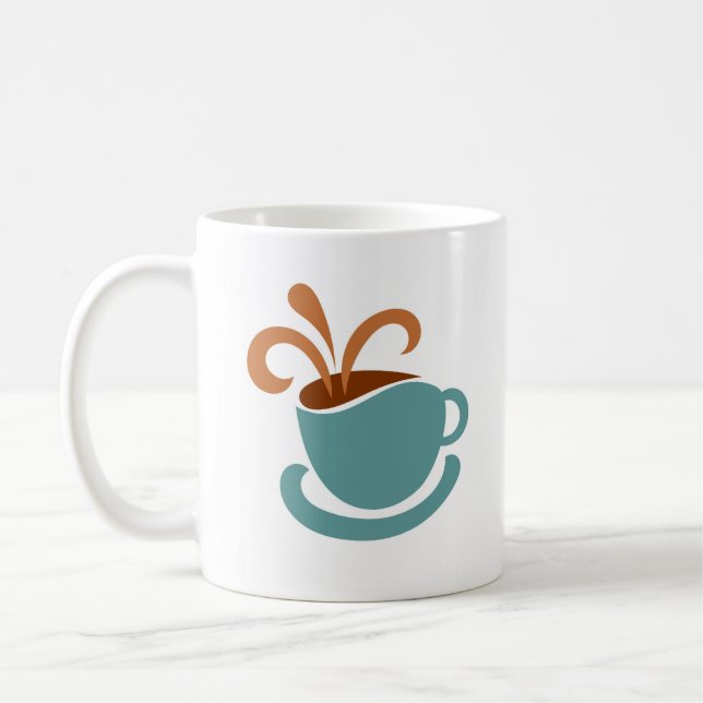 Blue coffee cup mug (Left)