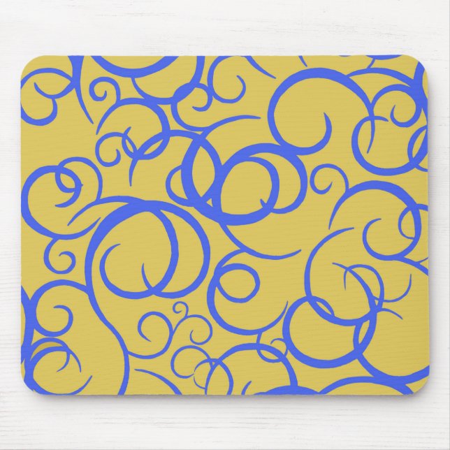 Blue Coffee Mouse Mat (Front)