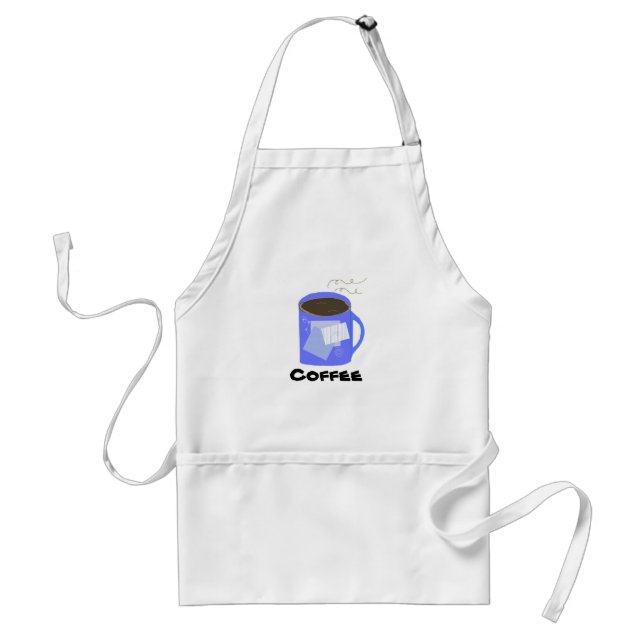 Blue Coffee Mug Standard Apron (Front)