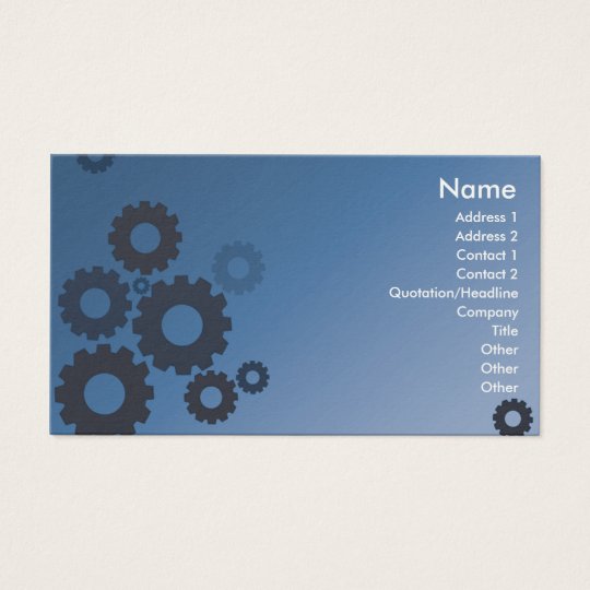 Blue Cogs - Business Business Card