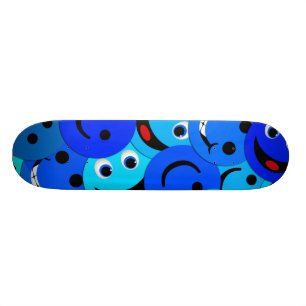 BLUE COLLAGE SKATEBOARD