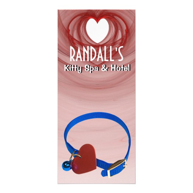 Blue Collar, Red Heart Cat Love Rack Card (Front)